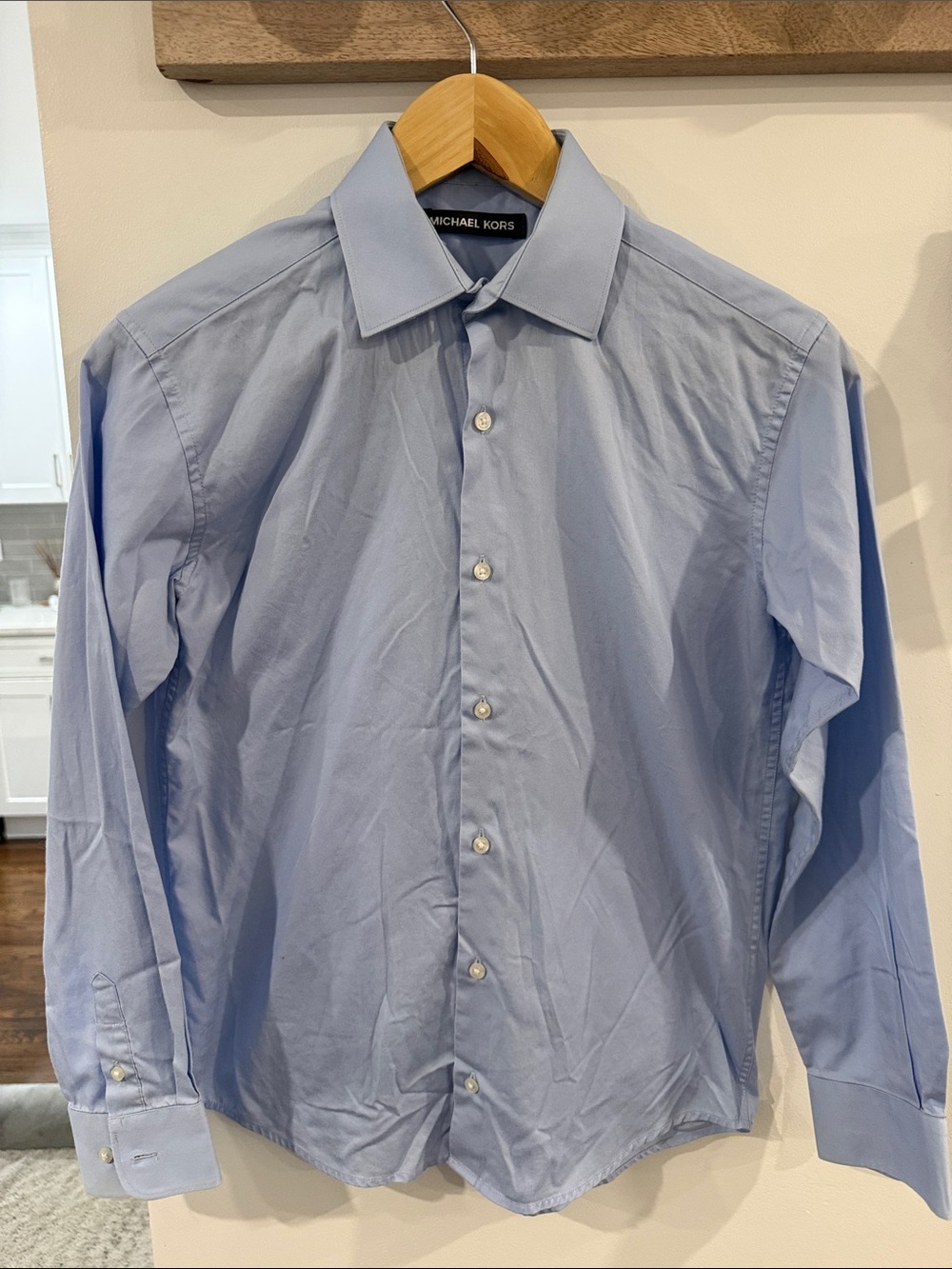 Michael Kors Boys Pale Blue Classic Dress Shirt